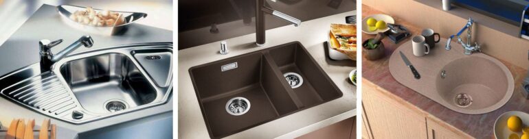 Основні види кухонних мийок та як їх вибрати